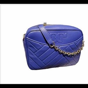 Tory burch Alexa stitch camera bag blue